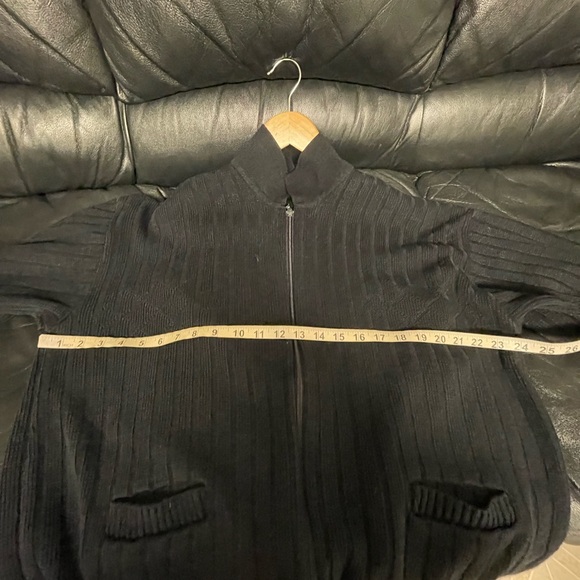 Mens Vintage Arnold Palmer Grandpa Black Zip Cardigan Size XL - Picture 3 of 6